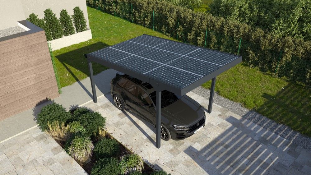 CARPORT SOLAR SINGLE, SKLON 6 % STRECHY