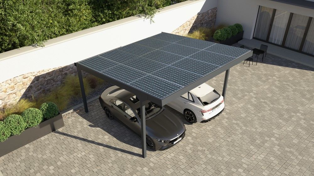 CARPORT SOLAR SINGLE, SKLON 6 % STRECHY