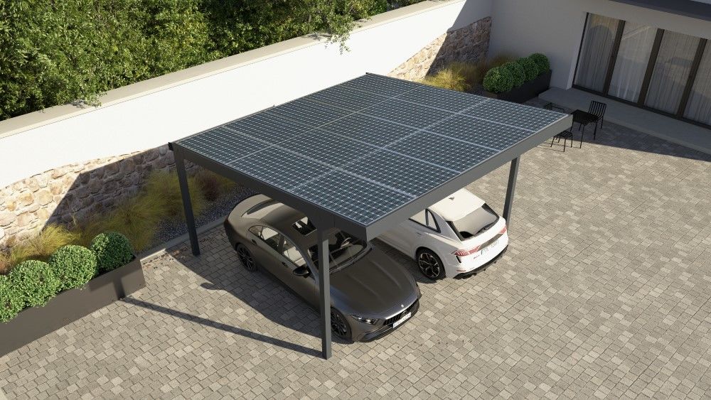 CARPORT SOLAR SINGLE, SKLON 6 % STRECHY