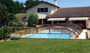 Kryt na bazén ELEGANT s výklopnou časťou v čelnej stene