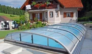 Zastrešenie bazénu ELEGANT NEO™ s možnosťou fixácie čelnej steny
