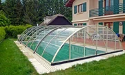 Zastrešenie bazénu UNIVERSE ponúka možnosť kúpania i v nepriaznivom počasí