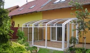 Zastrešenie terasy CORSO Premium v bielej farbe Zastrešenie terasy CORSO Premium v bielej farbe