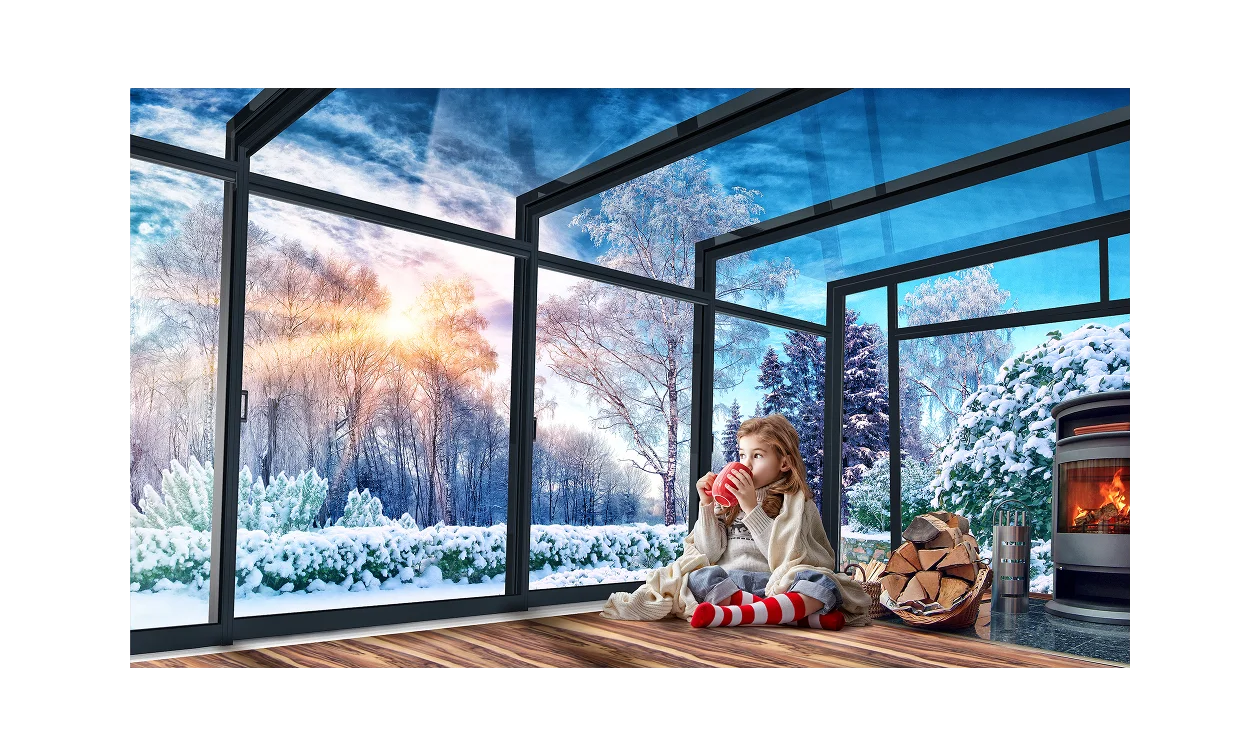 Zastrešenie terasy v zime